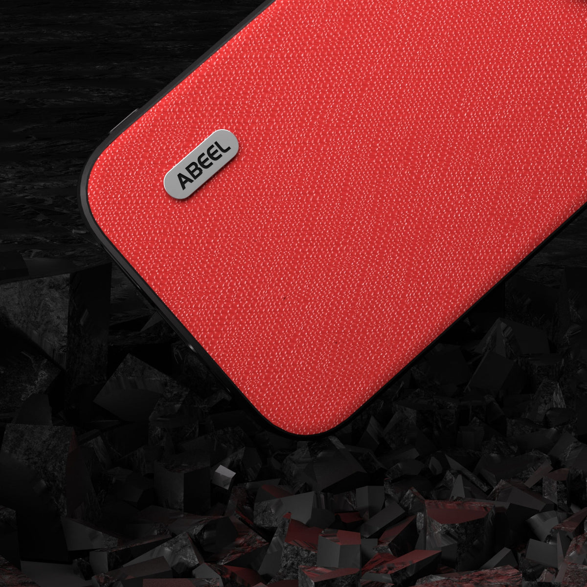 ELECTROPRIME For iPhone 15 ABEEL Cross Texture Genuine Leather Phone Case(Red)