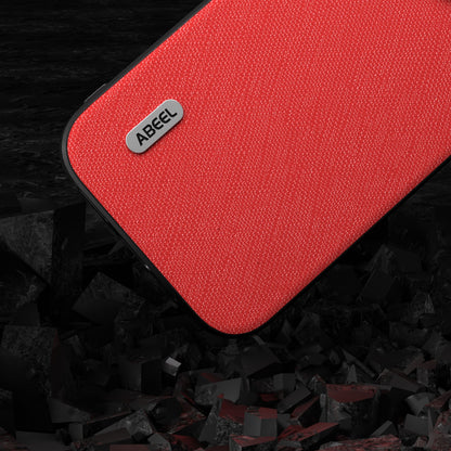 ELECTROPRIME For iPhone 15 ABEEL Cross Texture Genuine Leather Phone Case(Red)