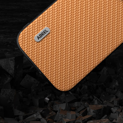 ELECTROPRIME For iPhone 15 ABEEL Carbon Fiber Texture Protective Phone Case(Light Brown)