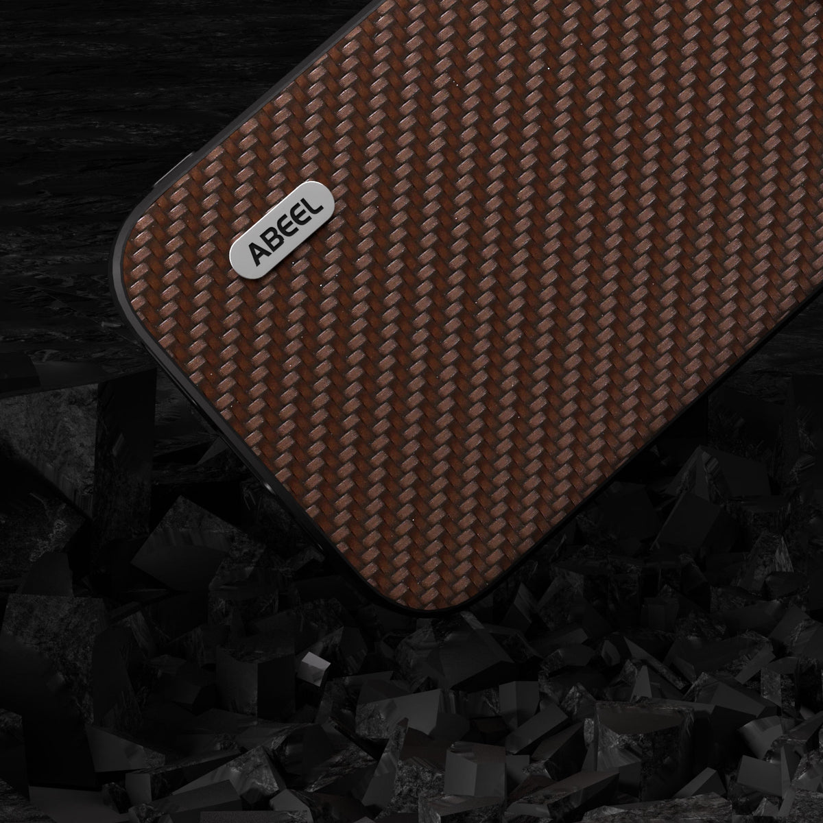 ELECTROPRIME For iPhone 15 ABEEL Carbon Fiber Texture Protective Phone Case(Dark Brown)