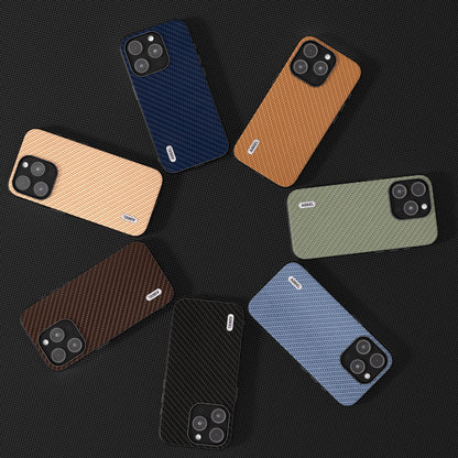 ELECTROPRIME For iPhone 15 ABEEL Carbon Fiber Texture Protective Phone Case(Dark Brown)