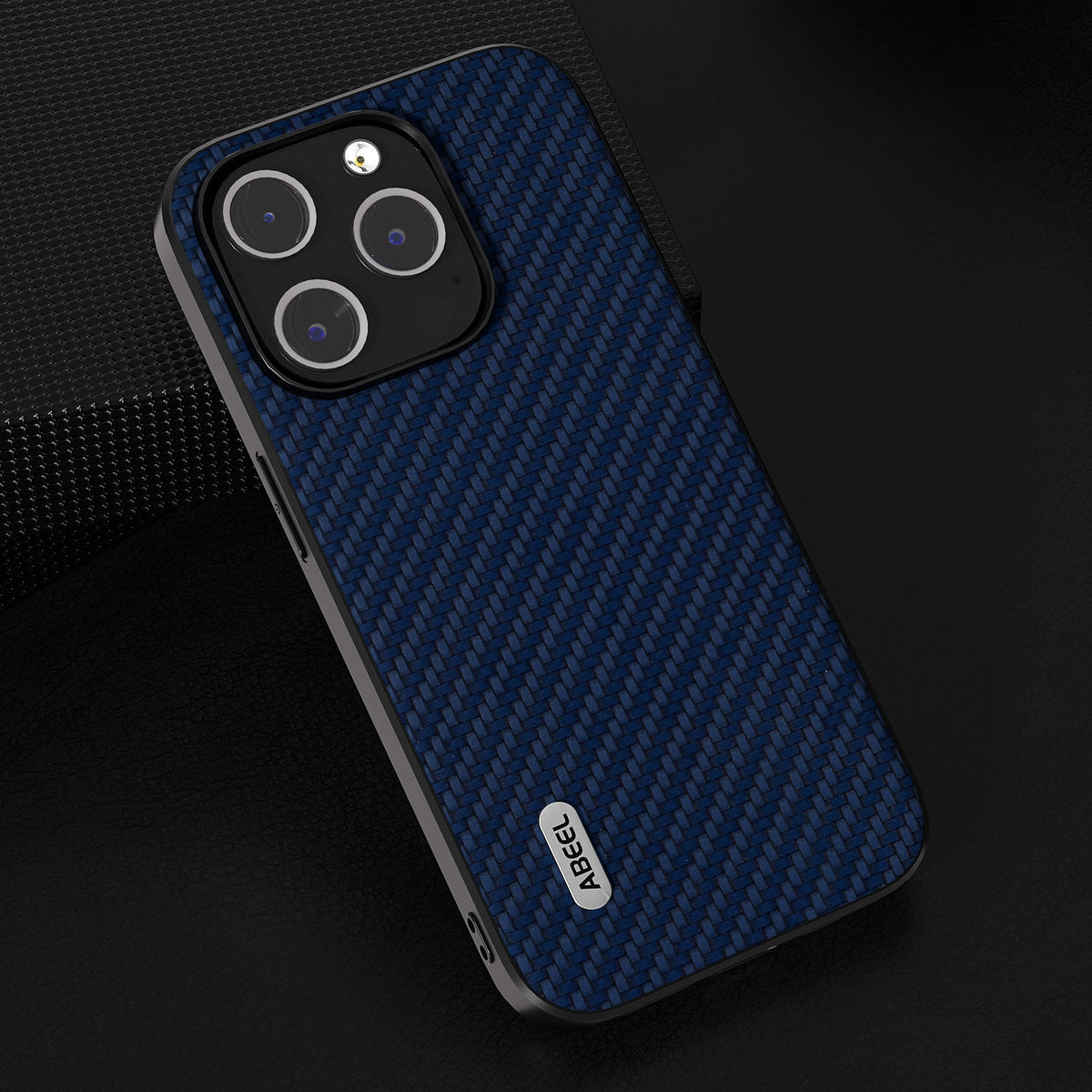 ELECTROPRIME For iPhone 15 ABEEL Carbon Fiber Texture Protective Phone Case(Dark Blue)