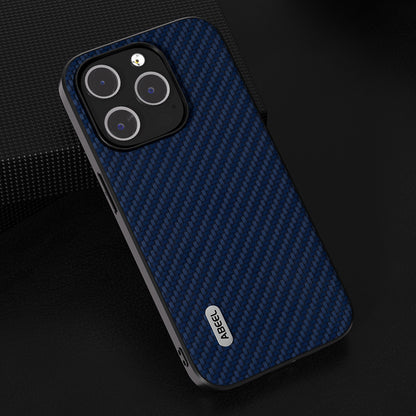 ELECTROPRIME For iPhone 15 ABEEL Carbon Fiber Texture Protective Phone Case(Dark Blue)