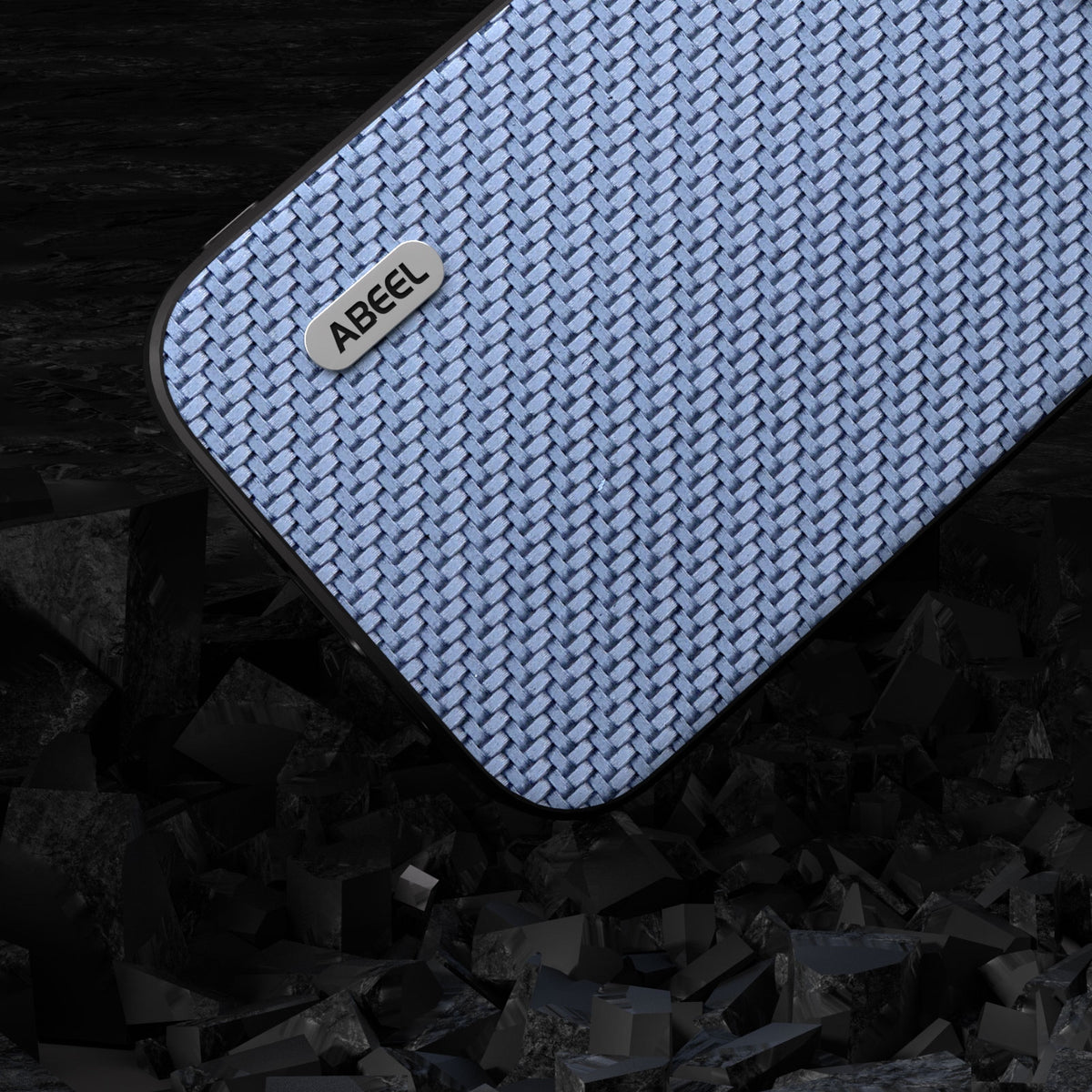 ELECTROPRIME For iPhone 15 ABEEL Carbon Fiber Texture Protective Phone Case(Light Blue)