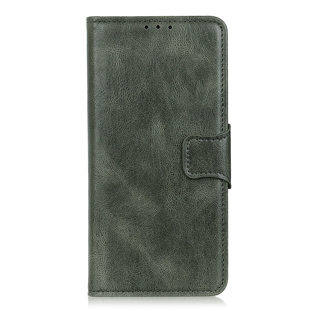 ELECTROPRIME For iPhone 15 Mirren Crazy Horse Texture Horizontal Flip Leather Phone Case(Dark Green)