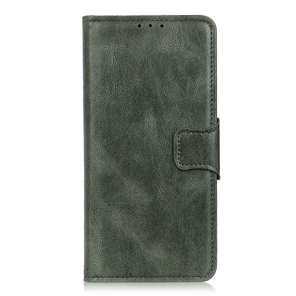ELECTROPRIME For iPhone 15 Mirren Crazy Horse Texture Horizontal Flip Leather Phone Case(Dark Green)
