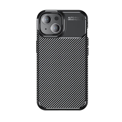 ELECTROPRIME For iPhone 15 Plus Carbon Fiber Texture Shockproof TPU Phone Case(Black)