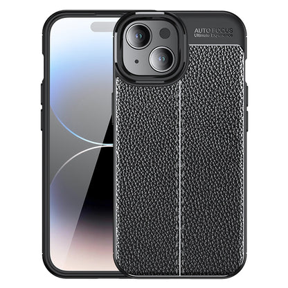 ELECTROPRIME For iPhone 15 Plus Litchi Texture Shockproof TPU Phone Case(Black)