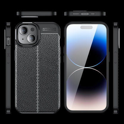 ELECTROPRIME For iPhone 15 Plus Litchi Texture Shockproof TPU Phone Case(Black)