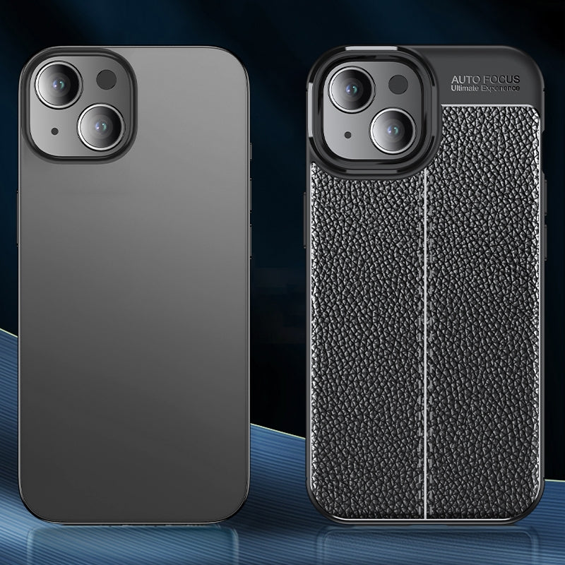 ELECTROPRIME For iPhone 15 Plus Litchi Texture Shockproof TPU Phone Case(Black)
