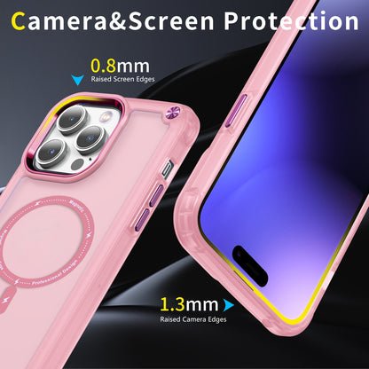ELECTROPRIME For iPhone 15 Skin Feel TPU + PC MagSafe Magnetic Phone Case(Transparent Pink)