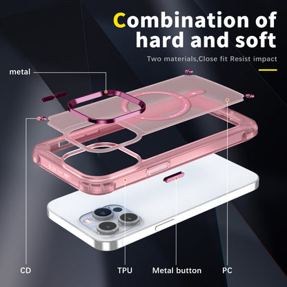 ELECTROPRIME For iPhone 15 Skin Feel TPU + PC MagSafe Magnetic Phone Case(Transparent Pink)
