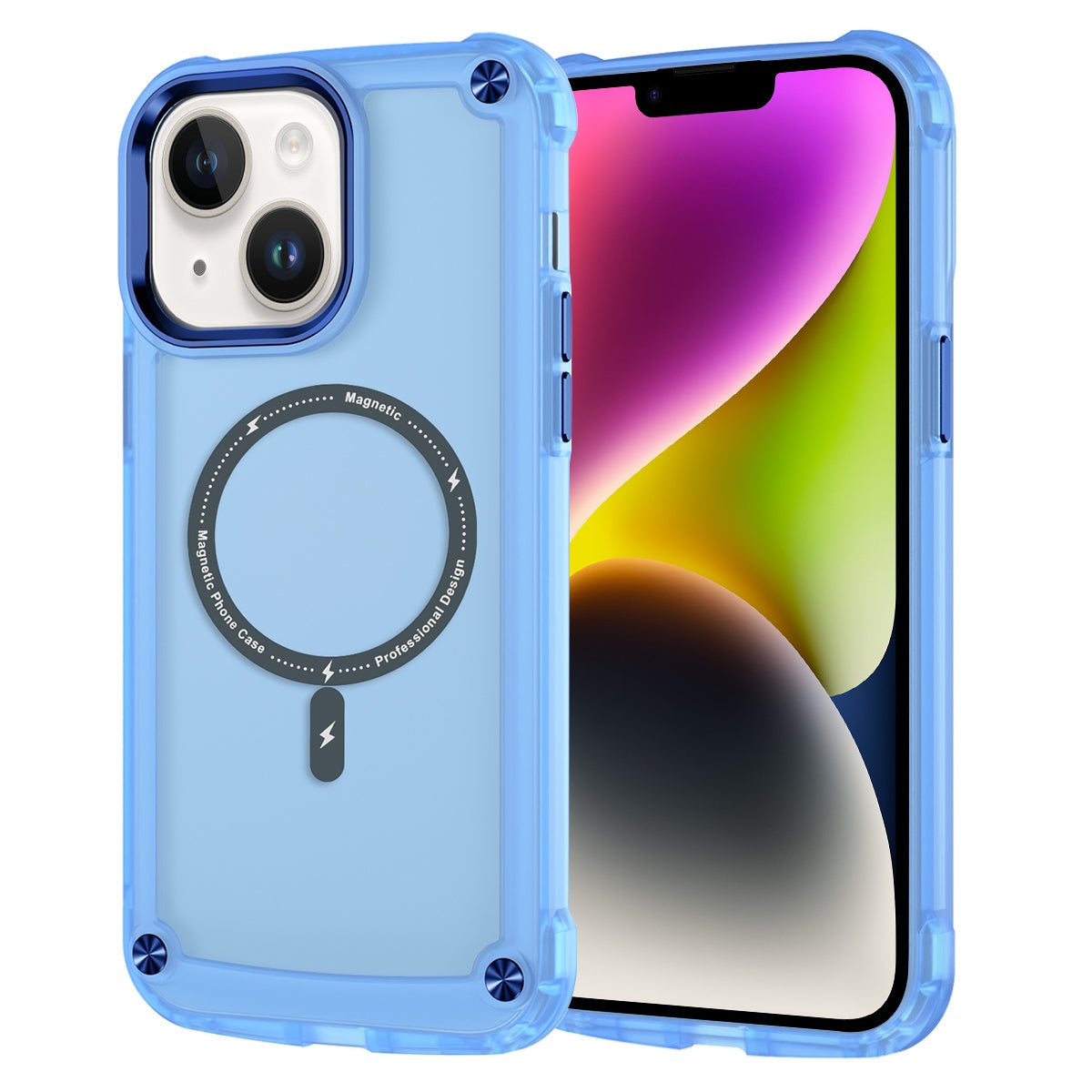 ELECTROPRIME For iPhone 15 Skin Feel TPU + PC MagSafe Magnetic Phone Case(Transparent Blue)
