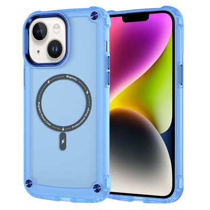 ELECTROPRIME For iPhone 15 Skin Feel TPU + PC MagSafe Magnetic Phone Case(Transparent Blue)