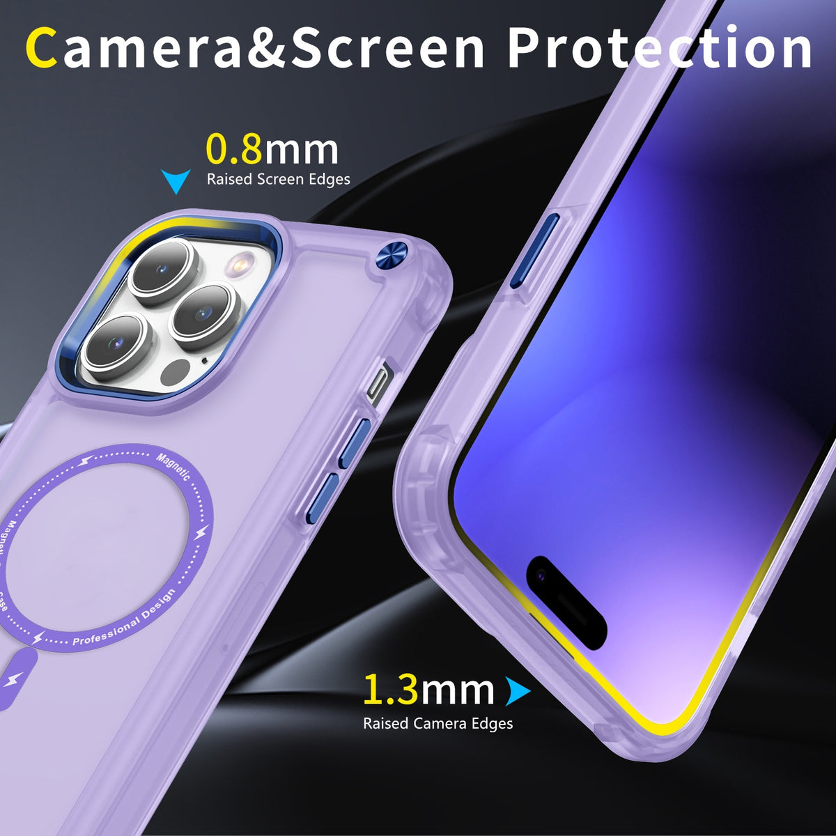 ELECTROPRIME For iPhone 15 Skin Feel TPU + PC MagSafe Magnetic Phone Case(Transparent Purple)