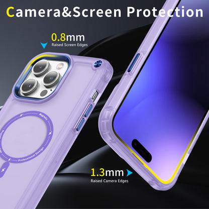 ELECTROPRIME For iPhone 15 Skin Feel TPU + PC MagSafe Magnetic Phone Case(Transparent Purple)