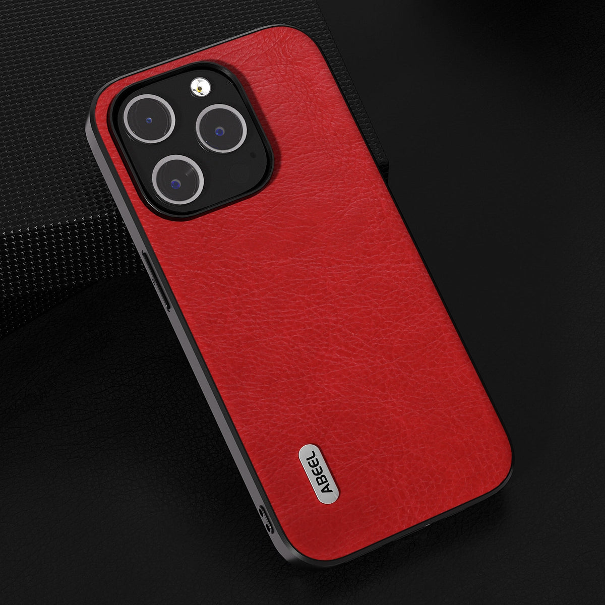 ELECTROPRIME For iPhone 15 ABEEL Retro Litchi Texture PU Phone Case(Red)