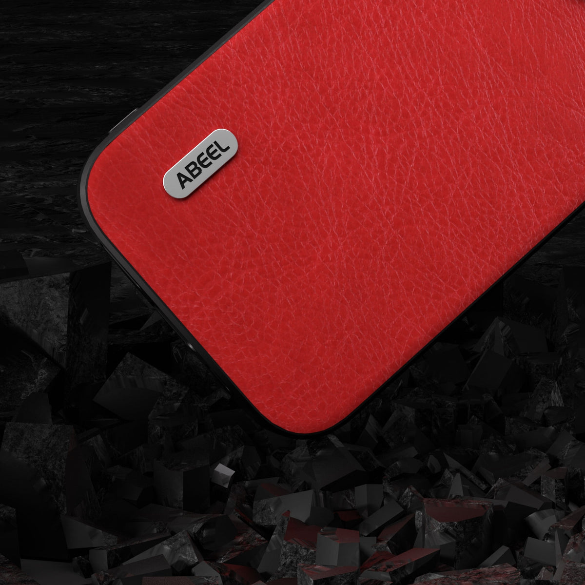 ELECTROPRIME For iPhone 15 ABEEL Retro Litchi Texture PU Phone Case(Red)