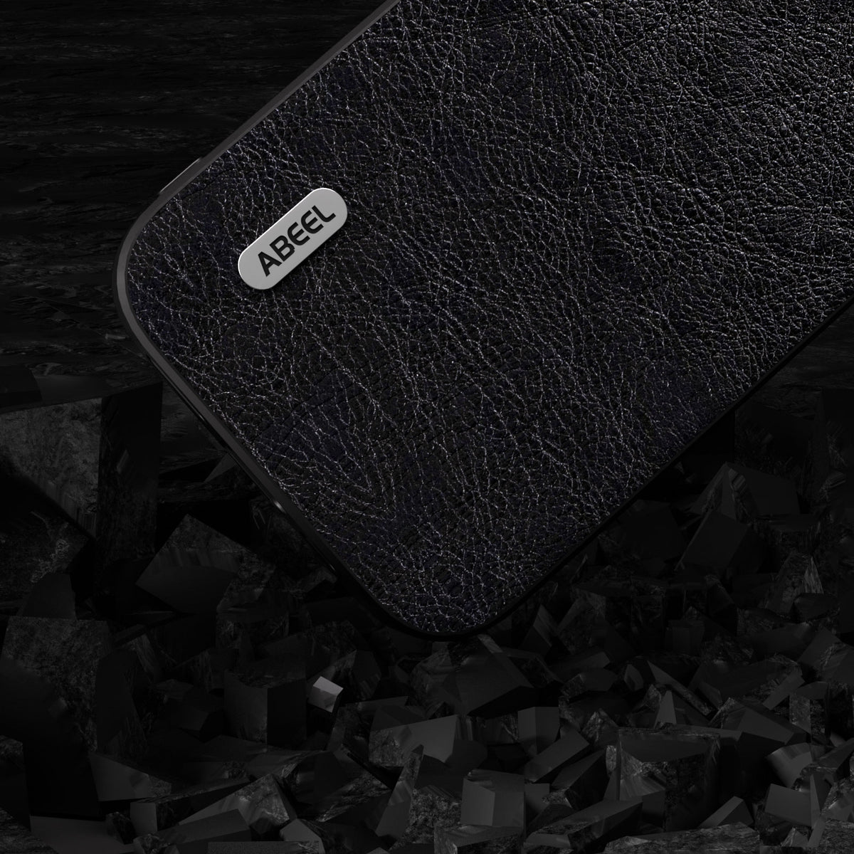 ELECTROPRIME For iPhone 15 ABEEL Retro Litchi Texture PU Phone Case(Black)