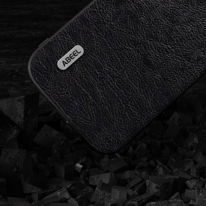 ELECTROPRIME For iPhone 15 ABEEL Retro Litchi Texture PU Phone Case(Black)