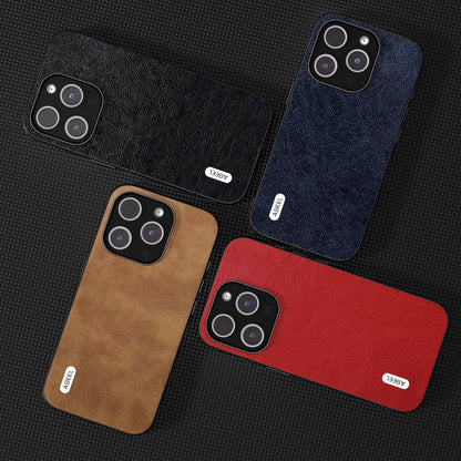 ELECTROPRIME For iPhone 15 ABEEL Retro Litchi Texture PU Phone Case(Black)