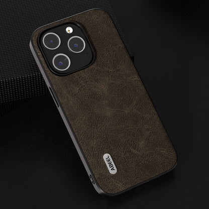 ELECTROPRIME For iPhone 15 ABEEL Dream Litchi Texture PU Phone Case(Khaki)