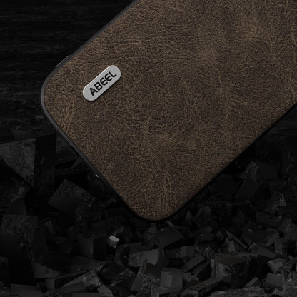 ELECTROPRIME For iPhone 15 ABEEL Dream Litchi Texture PU Phone Case(Khaki)