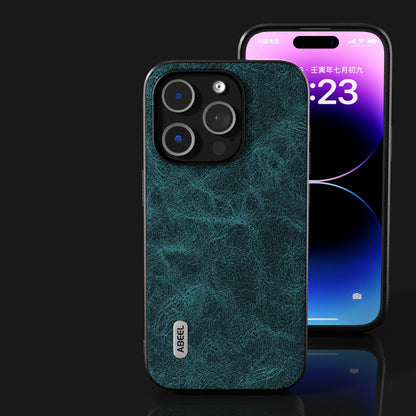 ELECTROPRIME For iPhone 15 ABEEL Dream Litchi Texture PU Phone Case(Blue)