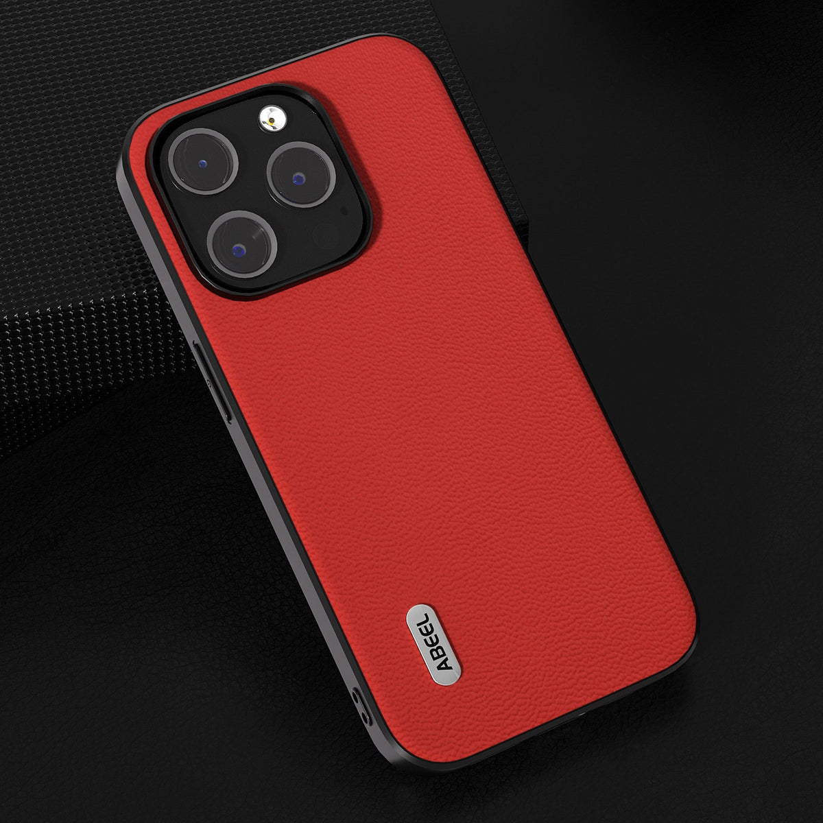 ELECTROPRIME For iPhone 15 ABEEL Genuine Leather Luolai Series Phone Case(Red)