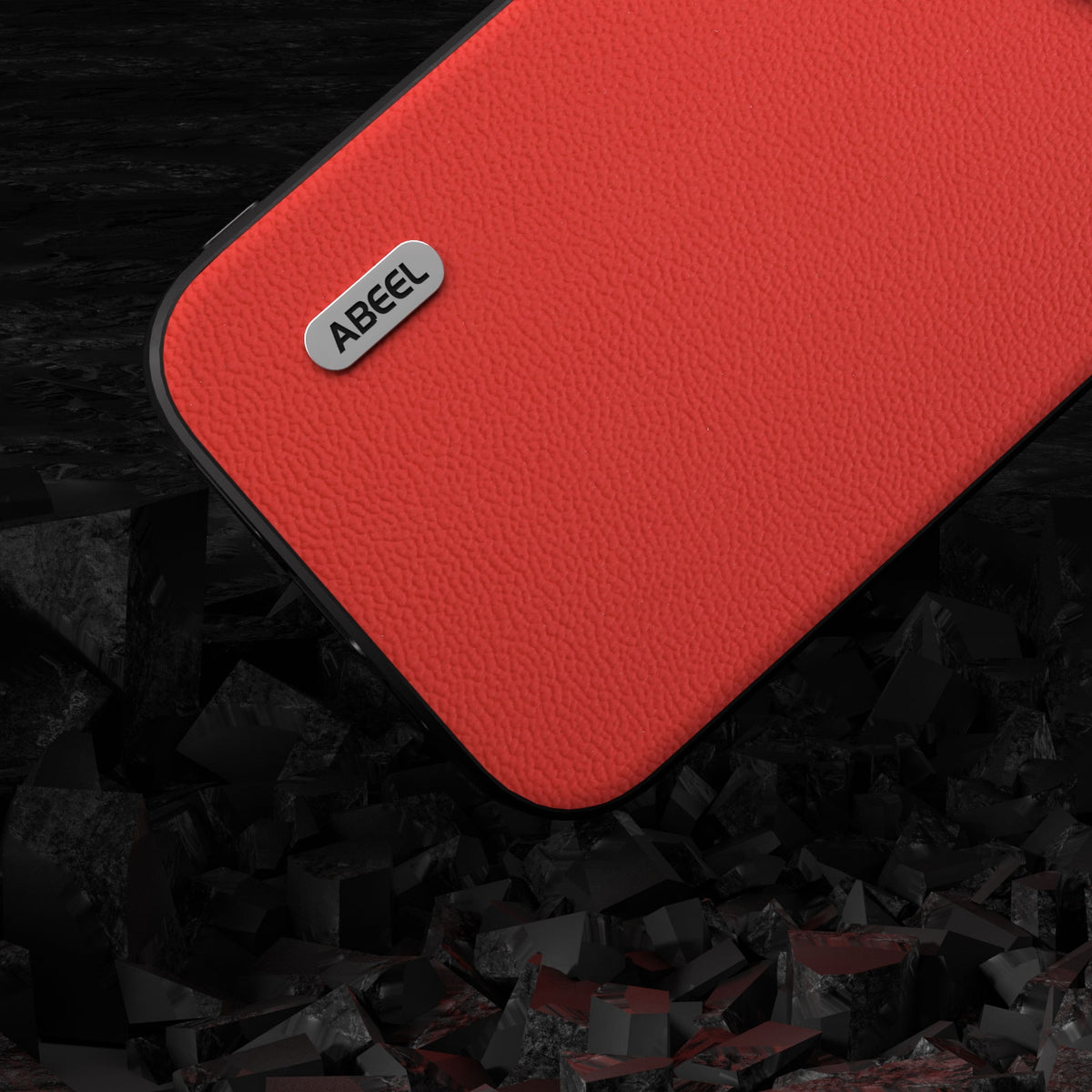ELECTROPRIME For iPhone 15 ABEEL Genuine Leather Luolai Series Phone Case(Red)