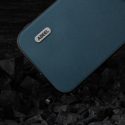 ELECTROPRIME For iPhone 15 ABEEL Genuine Leather Xiaoya Series Phone Case(Dark Green)