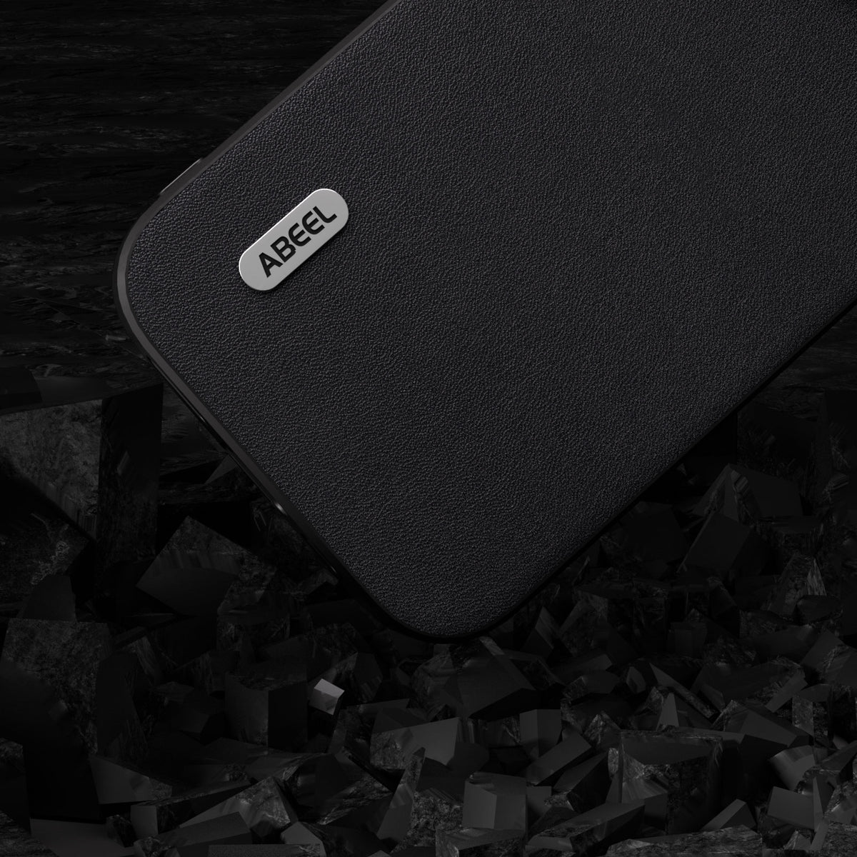 ELECTROPRIME For iPhone 15 ABEEL Genuine Leather Xiaoya Series Phone Case(Black)