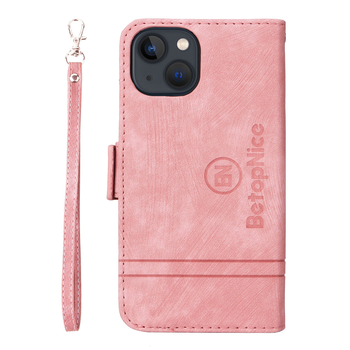 ELECTROPRIME For iPhone 15 BETOPNICE Dual-side Buckle Leather Phone Case(Pink)