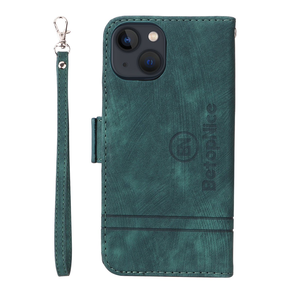 ELECTROPRIME For iPhone 15 BETOPNICE Dual-side Buckle Leather Phone Case(Green)