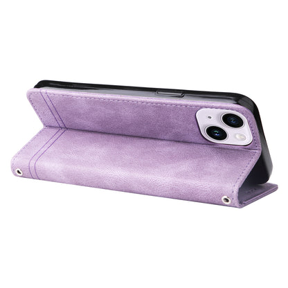ELECTROPRIME For iPhone 15 Skin Feel Life Tree Leather Phone Case(Purple)