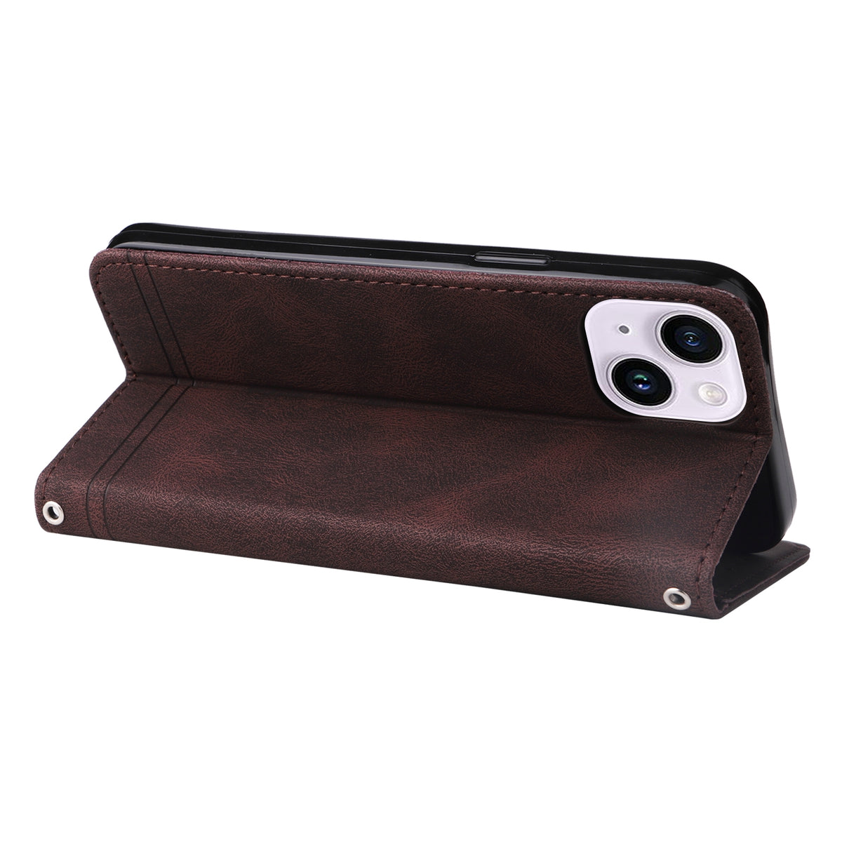 ELECTROPRIME For iPhone 15 Skin Feel Life Tree Leather Phone Case(Brown)