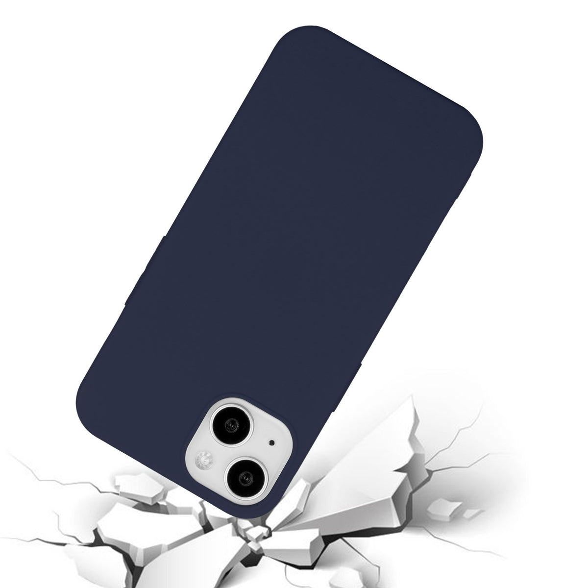 ELECTROPRIME For iPhone 15 Plus Shockproof Frosted TPU Phone Case(Blue)
