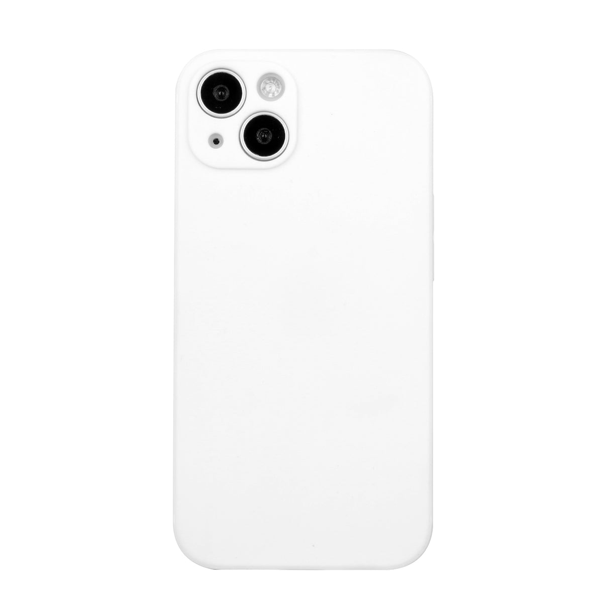 ELECTROPRIME For iPhone 15 Plus Straight Edge Solid Color TPU Shockproof Phone Case(White)