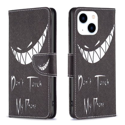 ELECTROPRIME For iPhone 15 Colored Drawing Pattern Leather Phone Case(Smirk)
