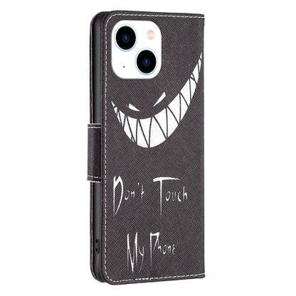 ELECTROPRIME For iPhone 15 Colored Drawing Pattern Leather Phone Case(Smirk)