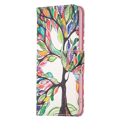 ELECTROPRIME For iPhone 15 Colored Drawing Pattern Leather Phone Case(Tree Life)
