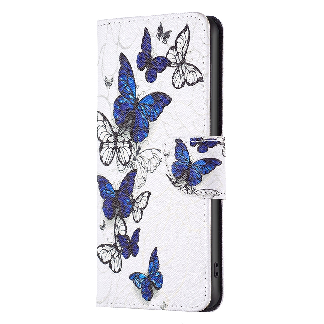ELECTROPRIME For iPhone 15 Plus Colored Drawing Pattern Flip Leather Phone Case(Butterflies)