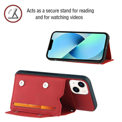 ELECTROPRIME For iPhone 15 Plus Skin Feel PU + TPU + PC Back Cover Shockproof Case(Red)