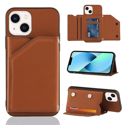 ELECTROPRIME For iPhone 15 Skin Feel PU + TPU + PC Back Cover Shockproof Case(Brown)