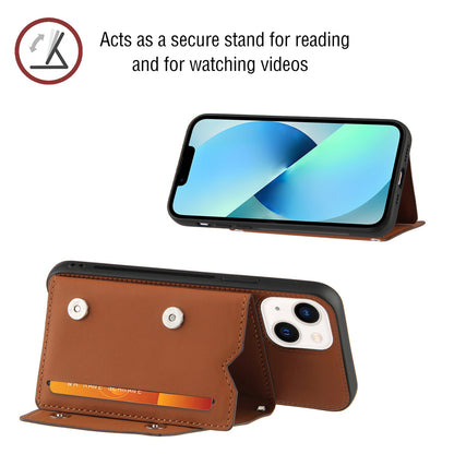 ELECTROPRIME For iPhone 15 Skin Feel PU + TPU + PC Back Cover Shockproof Case(Brown)