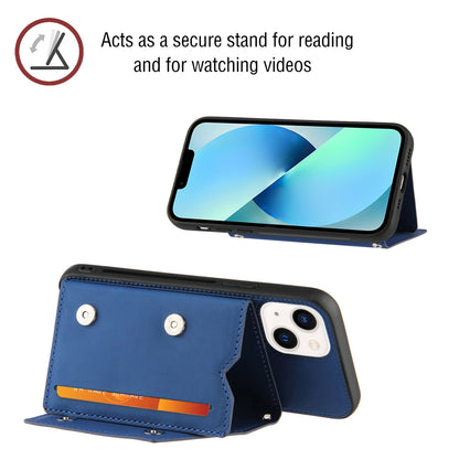 ELECTROPRIME For iPhone 15 Skin Feel PU + TPU + PC Back Cover Shockproof Case(Royal Blue)
