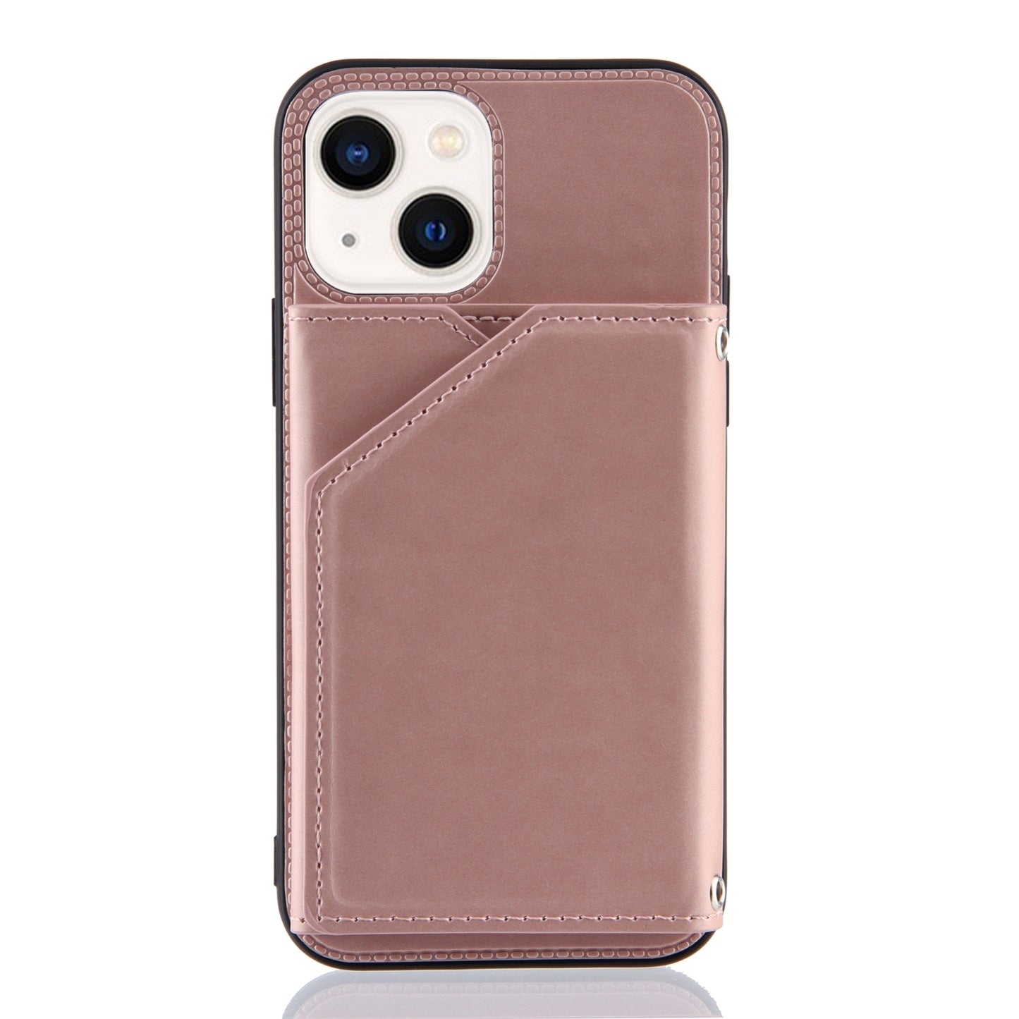 ELECTROPRIME For iPhone 15 Skin Feel PU + TPU + PC Back Cover Shockproof Case(Rose Gold)