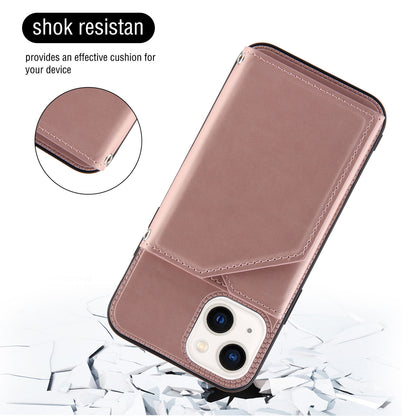 ELECTROPRIME For iPhone 15 Skin Feel PU + TPU + PC Back Cover Shockproof Case(Rose Gold)