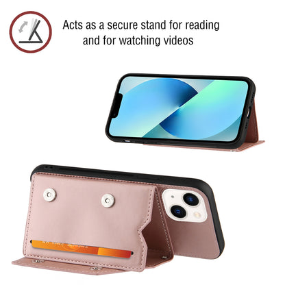 ELECTROPRIME For iPhone 15 Skin Feel PU + TPU + PC Back Cover Shockproof Case(Rose Gold)
