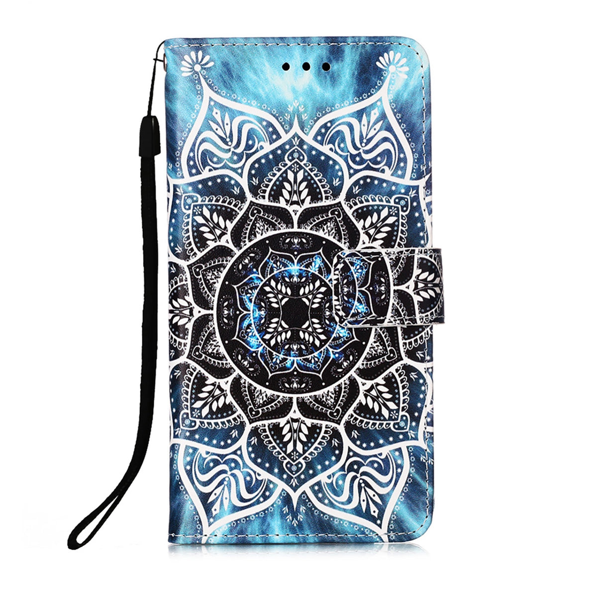 ELECTROPRIME For iPhone 15 Colored Drawing Pattern Plain Weave Leather Phone Case(Undersea Mandala)